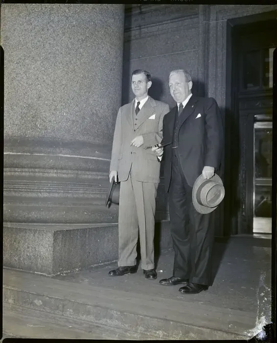Framed Print : Alger Hiss W / Attorney At Federal Court Framed Print : Alger Hiss W / Attorney At Federal Court
