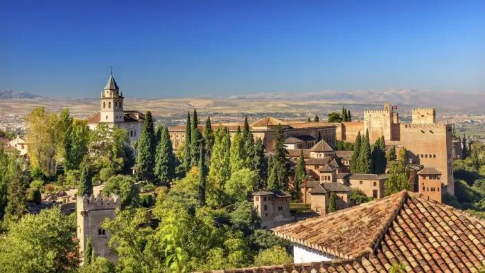 Framed Print : Alhambra Castle, Tower walls and churches, Granada, Andalusia, Spain Framed Print : Alhambra Castle, Tower walls and churches, Granada, Andalusia, Spain