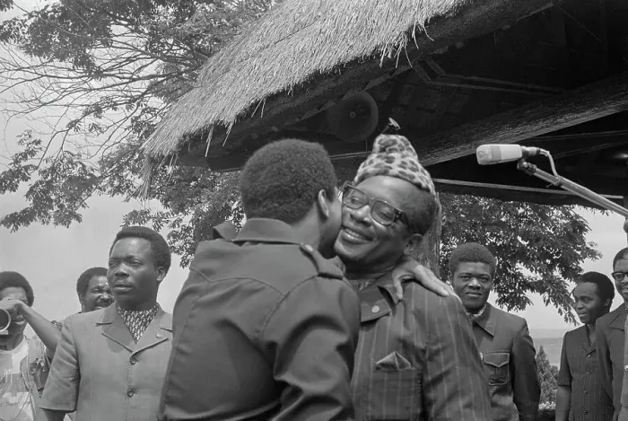 Framed Print : Ali Kissing Mobutu Framed Print : Ali Kissing Mobutu