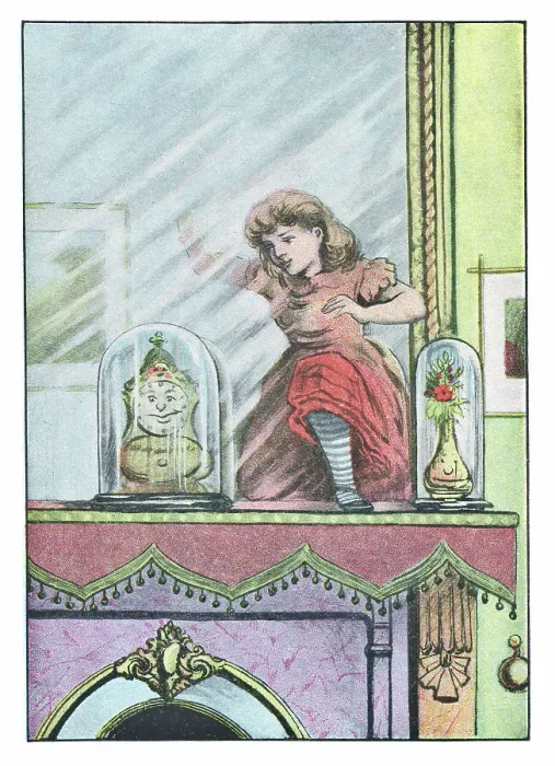 Framed Print : Alice Entering the Mirror in Through the Looking-Glass Framed Print : Alice Entering the Mirror in Through the Looking-Glass