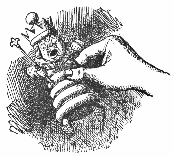 Framed Print : Alice Holding the White King in Her Hand in Through the Looking-Glass Framed Print : Alice Holding the White King in Her Hand in Through the Looking-Glass