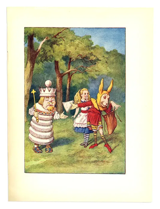 Framed Print : Alice, King and messenger illustration, (Alices Adventures in Wonderland) Framed Print : Alice, King and messenger illustration, (Alices Adventures in Wonderland)