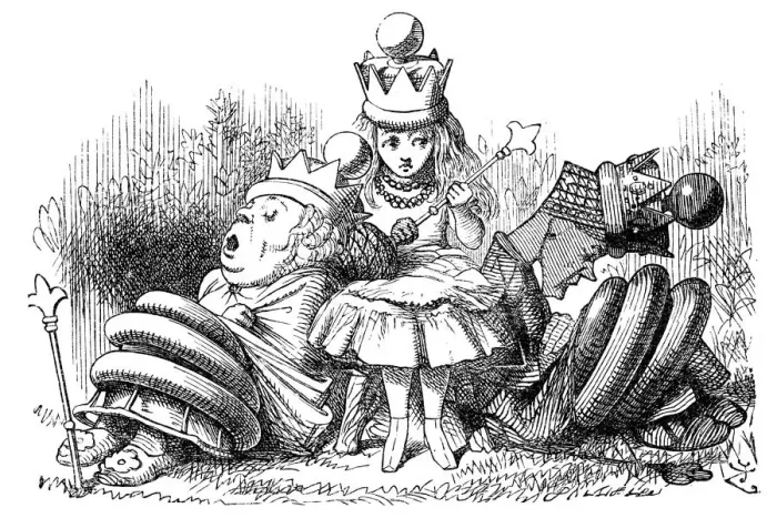 Framed Print : Alice through the looking glass