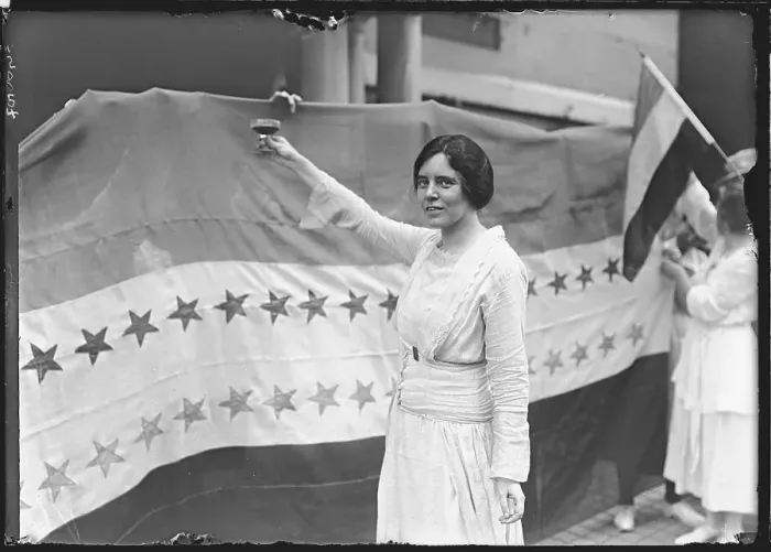 Framed Print : Alice Paul Toasting Suffrage