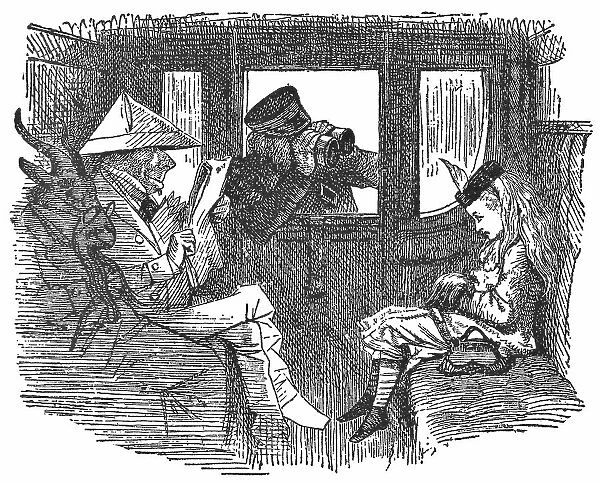 Alice Riding the Train Through the Looking-Glass