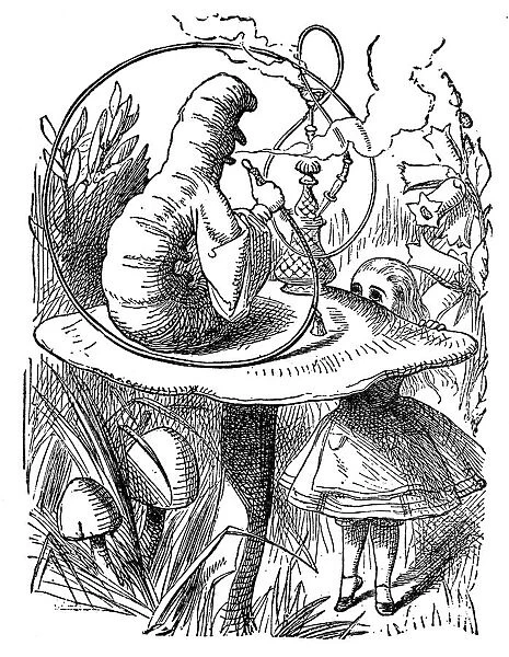 Alice talking to Caterpillar - Alice in Wonderland 1897
