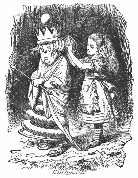 Framed Print : Alice Talking to the White Queen in Through the Looking-Glass