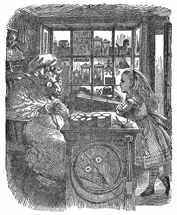 Framed Print : Alice and the White Queen as The Sheep at the Shop in Through the Looking-Glass Framed Print : Alice and the White Queen as The Sheep at the Shop in Through the Looking-Glass