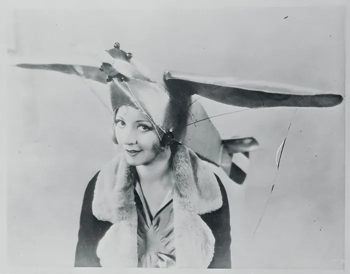 Framed Print : Alice White Wearing a Plane Hat Framed Print : Alice White Wearing a Plane Hat