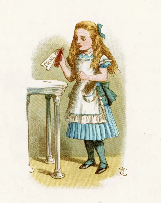 Framed Print : Alice in Wonderland - Drink Me Framed Print : Alice in Wonderland - Drink Me