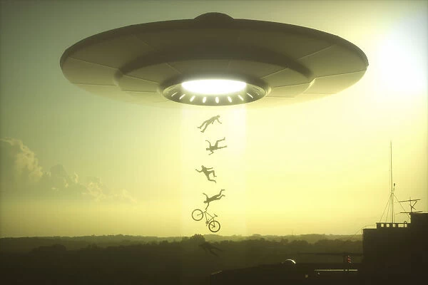 Alien abduction, illustration