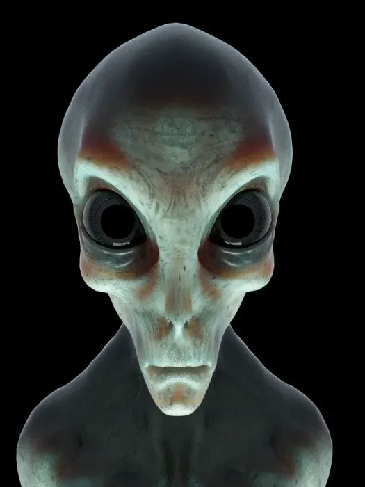 Framed Print : Alien, illustration Framed Print : Alien, illustration
