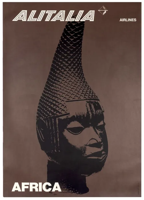 Framed Print : Alitalia Benin Bronze Poster Framed Print : Alitalia Benin Bronze Poster