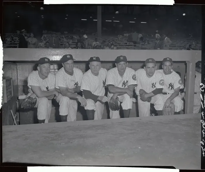 Framed Print : All Star Players Posing in Dugout