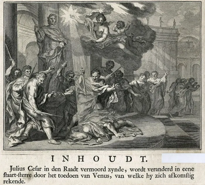 Framed Print : Allegorical Engraving of the Assassination of Caesar Framed Print : Allegorical Engraving of the Assassination of Caesar