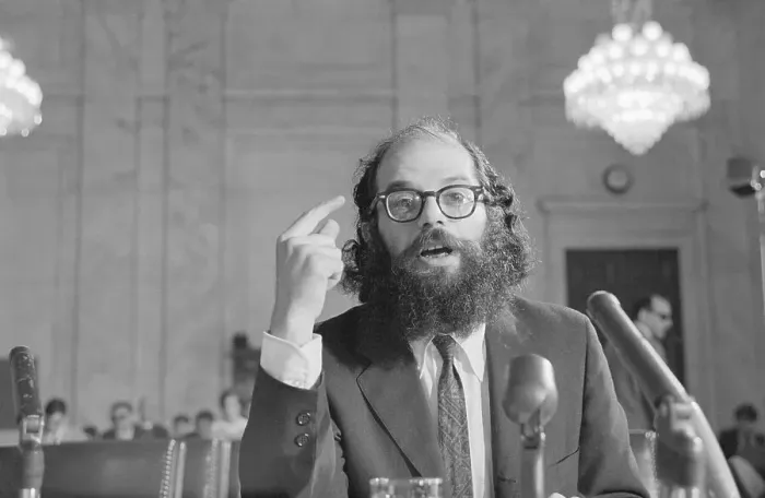 Framed Print : Allen Ginsberg Giving a Speech Framed Print : Allen Ginsberg Giving a Speech