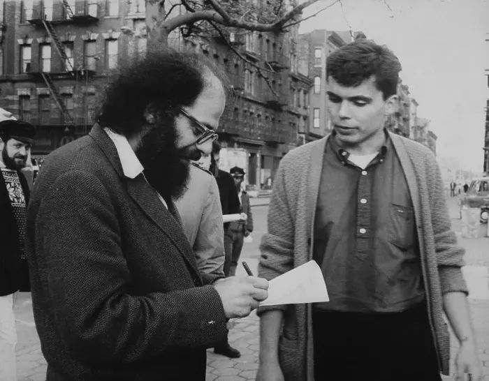 Framed Print : Allen Ginsberg Signing Anti-War Petition Framed Print : Allen Ginsberg Signing Anti-War Petition