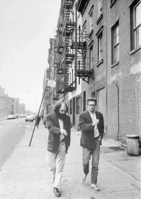 Framed Print : Allen Ginsberg Walking with Peter Orlovsky
