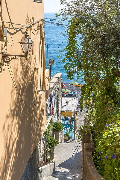 An alley in the city of Positano
