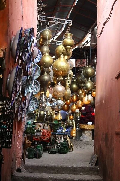 An alley in the souks of Marrakech