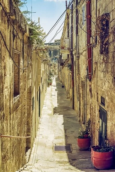 The alleys of Valletta, Malta
