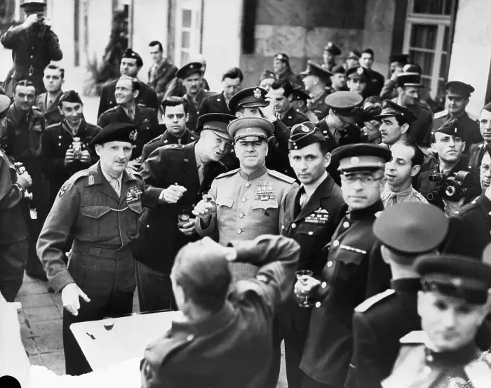 Framed Print : Allied Generals Toast After WWII Framed Print : Allied Generals Toast After WWII