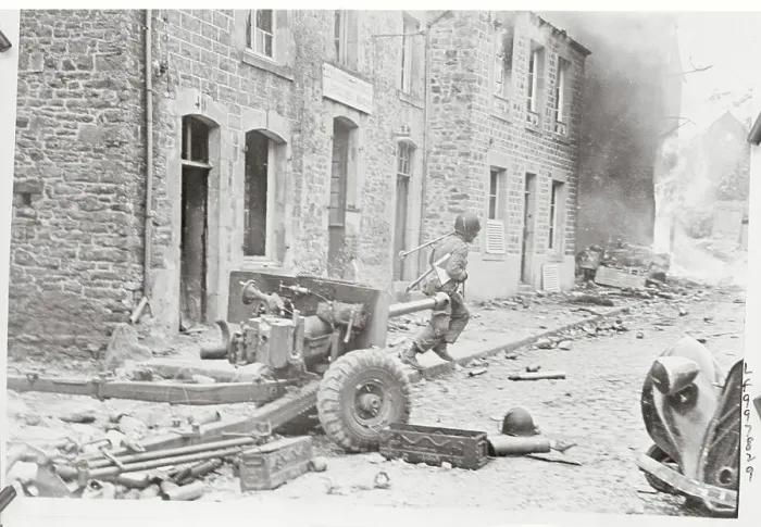 Framed Print : Allied Troops Confront Tough German Resistance in Normandy