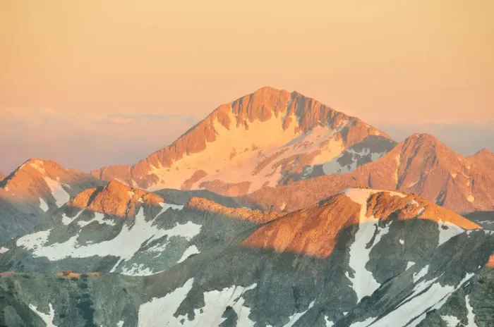 Framed Print : Alpenglow in mountains Framed Print : Alpenglow in mountains