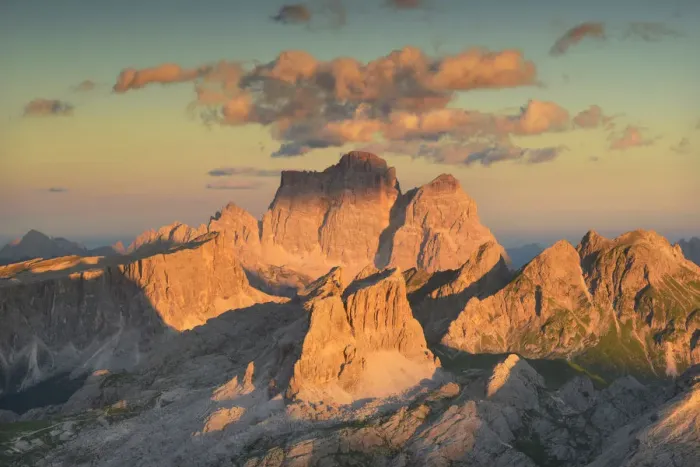 Framed Print : Alpenglow on Pelmo peak, Dolomites