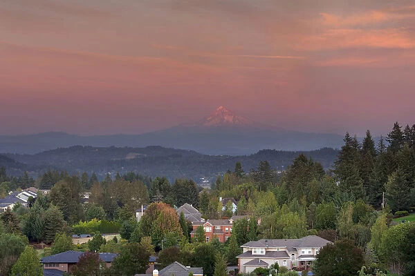 Alpenglow Sunset over Mount Hood Oregon