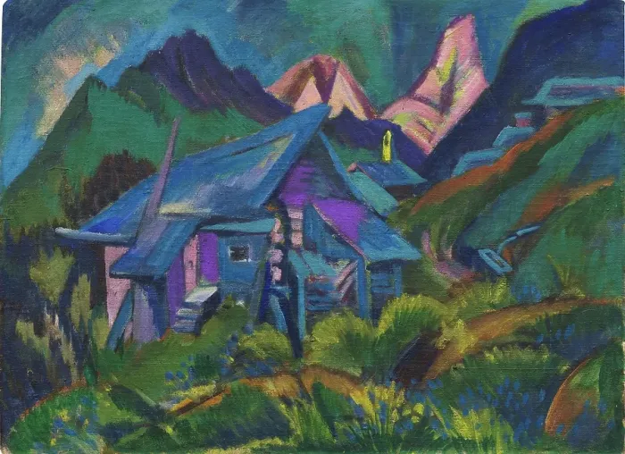 Framed Print : Alpine Huts And Tinzenhorn Framed Print : Alpine Huts And Tinzenhorn