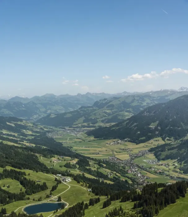 Framed Print : Alps with Filzalm Lake in the summer, Brixen im Thale, Tyrol, Austria