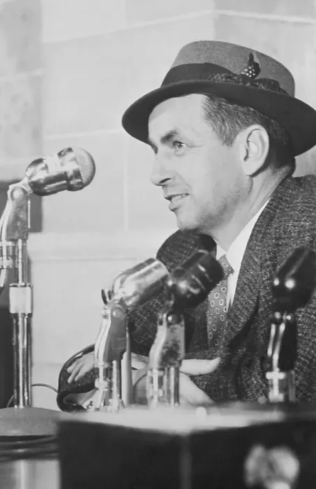 Framed Print : Alvin A. Dewey Speaking with Reporters Framed Print : Alvin A. Dewey Speaking with Reporters