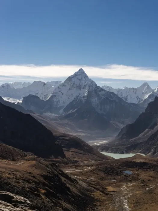 Framed Print : Ama Dablam mountain from Chola pass, Everest region Framed Print : Ama Dablam mountain from Chola pass, Everest region