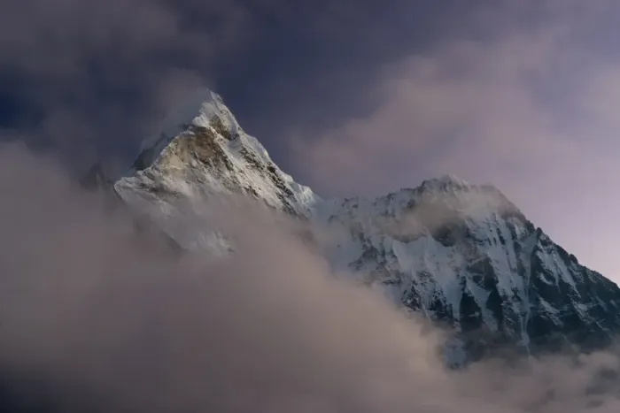 Framed Print : Ama Dablam mountain peak