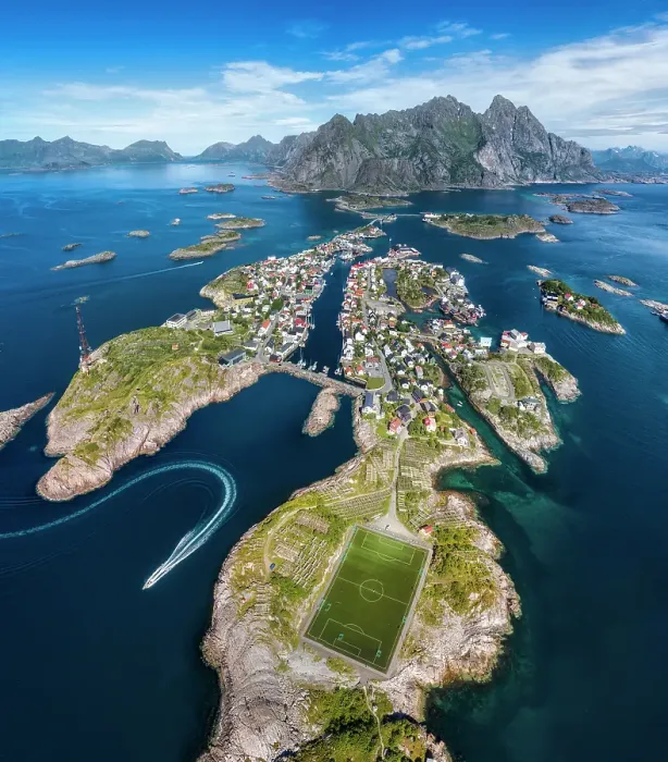 Framed Print : Amazing Soccer Pitch in Lofoten Islands, Norway Framed Print : Amazing Soccer Pitch in Lofoten Islands, Norway