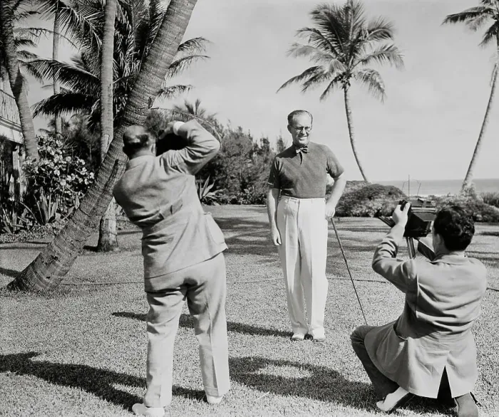 Framed Print : Ambassador Joseph P. Kennedy Posing for Photographers on Golf Course Framed Print : Ambassador Joseph P. Kennedy Posing for Photographers on Golf Course