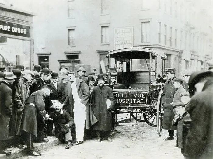 Framed Print : Ambulance Idling by Crowd Framed Print : Ambulance Idling by Crowd