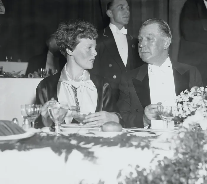 Framed Print : Amelia Earhart and Alexander Dye Attending Dinner Framed Print : Amelia Earhart and Alexander Dye Attending Dinner