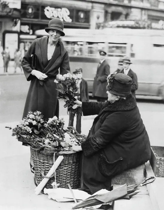 Framed Print : Amelia Earhart Buying Flowers Framed Print : Amelia Earhart Buying Flowers