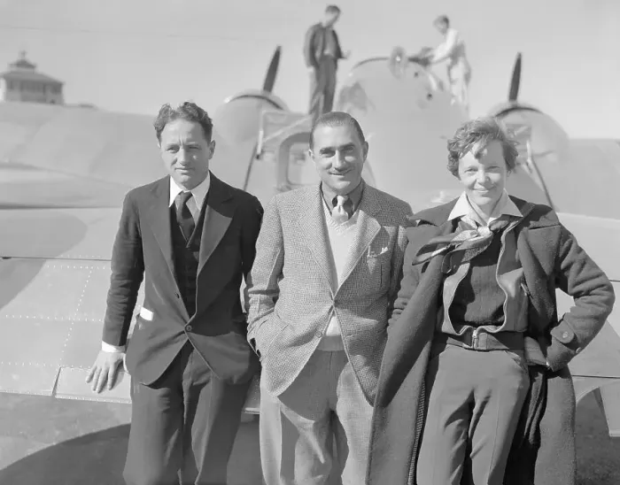 Framed Print : Amelia Earhart, Harry Manning, and Paul Mantz Framed Print : Amelia Earhart, Harry Manning, and Paul Mantz