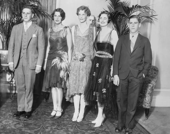 Framed Print : Amelia Earhart with Walter Chrysler and Others Framed Print : Amelia Earhart with Walter Chrysler and Others