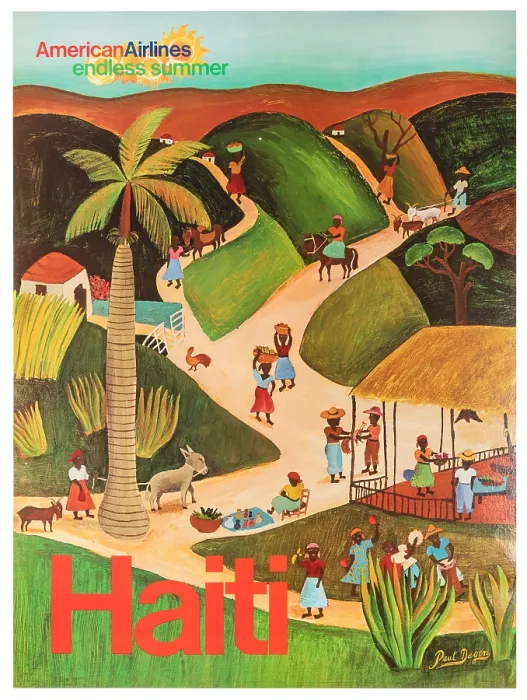 Framed Print : American Airlines Haiti Poster Framed Print : American Airlines Haiti Poster