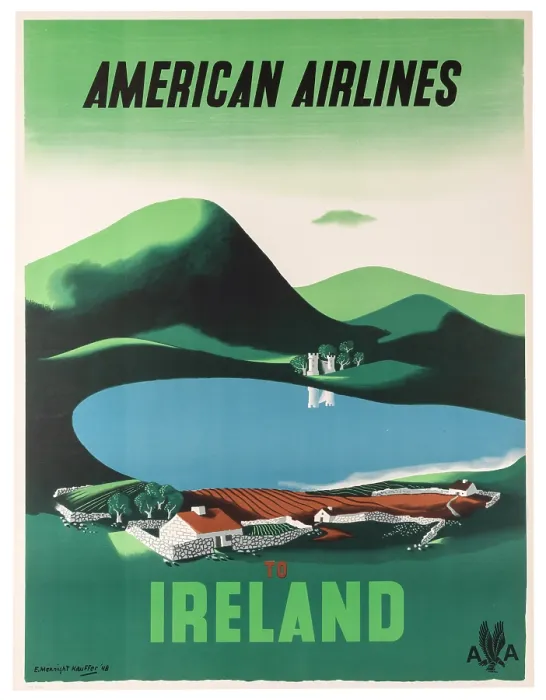 Framed Print : American Airlines Ireland Poster