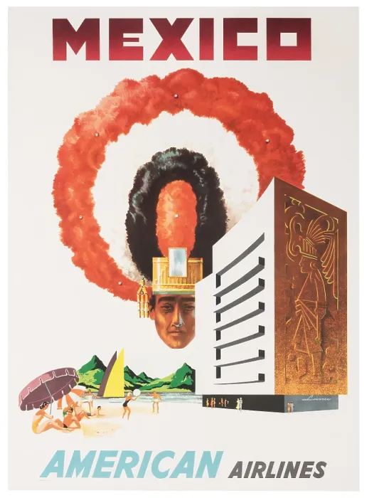 Framed Print : American Airlines Mexico Poster Framed Print : American Airlines Mexico Poster