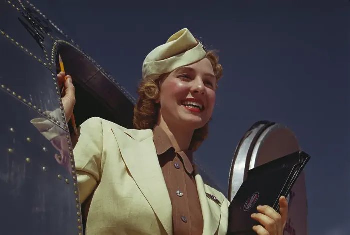 Framed Print : American Airlines Stewardess Framed Print : American Airlines Stewardess