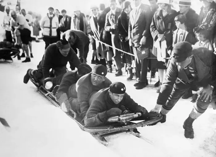 Framed Print : American Bobsled Team Wins in Olympics Framed Print : American Bobsled Team Wins in Olympics