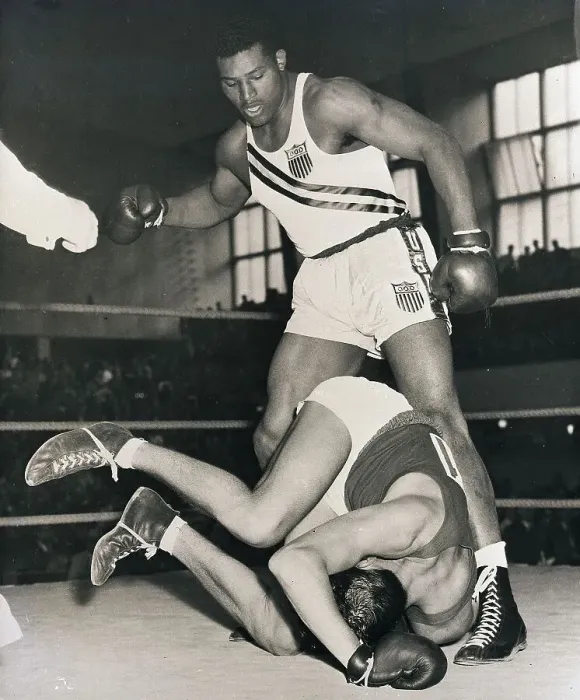 Framed Print : American Boxer Wins Gold Medal Framed Print : American Boxer Wins Gold Medal