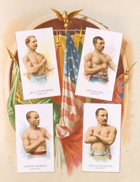 Framed Print : American Boxers 1888 Framed Print : American Boxers 1888
