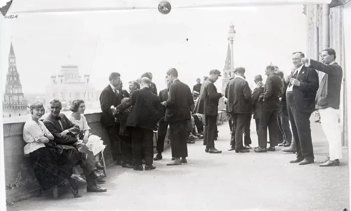 Framed Print : American Delegates On Palace Balcony Framed Print : American Delegates On Palace Balcony